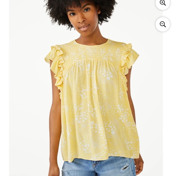 Scoop Flutter Sleeveless Pullover Crew Neck Top M - Picture 3 of 8